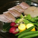 母屋　虎幻庭 - のどぐろ、ほたて、野菜