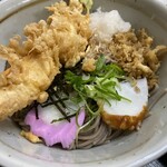 富士 - 冷田舎そば　エビ天載せ