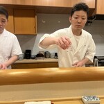 貴山 - 西翁、最期の愛弟子の清水氏。お二人で西翁の遺訓を護ります