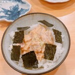 貴山 - 真鯛の胡麻和え。茶漬けよりもこのまま、海苔と一緒に白飯が最高\(//∇//)\