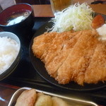 Kushikatsudengana - 「ジャンボチキンカツ定食 (648円)」