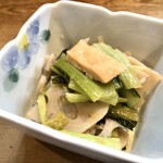 むこのっそん - 小松菜レンコンのたらこ和え