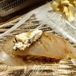 鮨 起承転結 - カワハギの肝乗せ♡