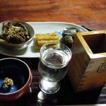 Te Uchi Chi Soba Ume Soba - 晩酌せっとのお酒