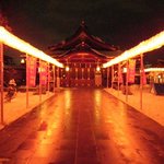 手打ちそば 梅蕎麦 - どんと祭（途中にあった諏訪神社）