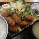 みさき庵 - カキフライ定食