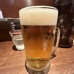 麺屋武蔵 - 生ビール(モルツ) 600円