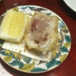 天ぷら はせ川 - 鯛のたたき　レアな仕上がり