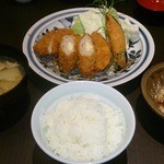 とんかつ 濵かつ - 盛り合わせかつ定食￥９９０