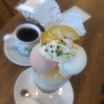 クリクリ - 柑橘レアチーズパフェ¥1250(〜2025.6.2)