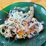 みなと市場 小松鮪専門店 - 社長さん、サービスの鮪ホルモン焼きありがとうございます♪