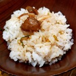 季節料理 いちい - 白ごはんと金目鯛の煮汁