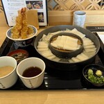 花山うどん - ■花山御膳(ざるニ味鬼ひも川)¥1,350
