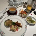 中国料理 四川 - 前菜、サラダ、ザーサイ、ビール