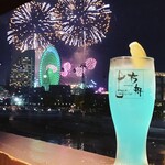 銀座方舟 - 花火が見えます。