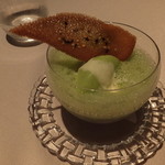 ロワゾー・パー・マツナガ - 2014/08　違うモノを。黒ごまプリンと抹茶の泡