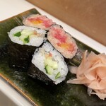 金寿司 - ミョウガの巻物とかっぱ巻き