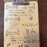 古民家 萬's Cafe - あたたかい手書きメニュー