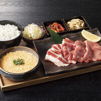 3種の牛タン定食(ねぎ塩付)