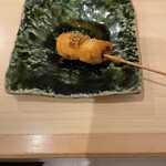 串揚げ タケナカ - 豚キムチ　お酢マスタードのせ