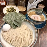 麵や きさ乃 - 塩玉つけめん、TPのり、高菜ごはん