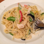 遊食屋 わらべえ - 旬の野菜のパスタ。パスタが食べたくなるとここで食べるようになりました。