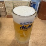 渋谷 森本 - 生ビール中(キンキンに冷えてて最高)