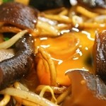 天龍 - 「しいたけやきそば」は生卵付き