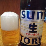 府中日本酒バルTOKUTOUSEKI - サン生中瓶750円