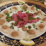 レストラン山水 - 帆立貝のカルパッチョ