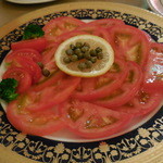 レストラン山水 - スライスドトマトサラダ