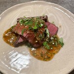 NOMI RESTAURANT - 鹿のモモ 鹿レバーを敷いて