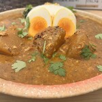 スパイスカレー あかつ亭 - ✅大根と鯖のカレー¥1.210の1種盛り一択！
      ✅卵のピクルス¥110 →¥220値上がりへ
      　　総計¥1.430
      　※相変わらずキャッシュオンリー