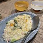 301120846 - アスパラガスと小柱のリゾット(1200円)菜の花が切れているのでと急遽アスパラガスに変更してくださいました。バターを砂谷さん使用。抜群のバランスの美味さ