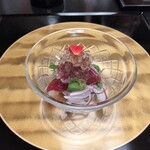 おやど瑞月 - 酢物（かつおゼリー掛け）