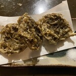 旬菜処 びいどろ - もずくの天麩羅です。