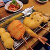 串カツ田中 - 串カツ・定番8本盛り
(牛、豚、玉ねぎ、レンコン、アスパラ、紅生姜、うずら、エビ)