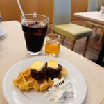 珈琲元年 - 料理写真:あんバタークロッフル♡