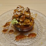 鮨 一幸 - 子持ちヤリイカの雲丹詰め