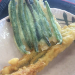 いんげん、穴子天