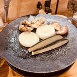 グリドル&ジンギスカン LAMP - 野菜を焼きます