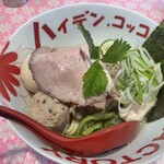 ハイデン.コッコFACTORY ら-めん凛々 - 凛々しい特製まぜソバ　1200円（2025年5月時点）