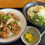 つるつる - 料理写真:Gランチ  ミニから揚げ丼 ぶっかけ