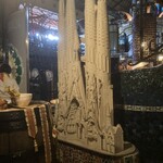 すぺいん亭 - 店の入口にあるサグラダファミリアの模型