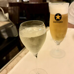 キオッチョラ・ピッツェリア - サッポロ黒ラベル ＆ Spumante