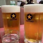 マルシン飯店 - 丁寧に入れられた生大、クリーミー泡