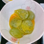 御食事処 友 - 定食の小鉢(刺身こんにゃくの酢味噌和え)