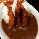 ひの食堂 - 2014年8月25日　エビフライカレー800円　