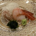 日本料理 みや  - 甘海老とカワハギ