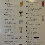 アルボルゴ - 飲み放題メニュー